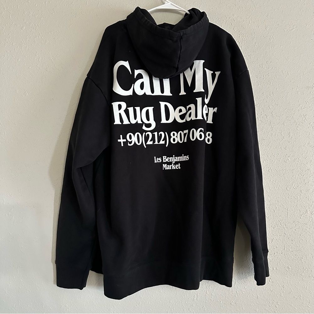 MARKET X LES BENJAMINS Call My Local Rug Dealer Collab Black Hoodie XXL
